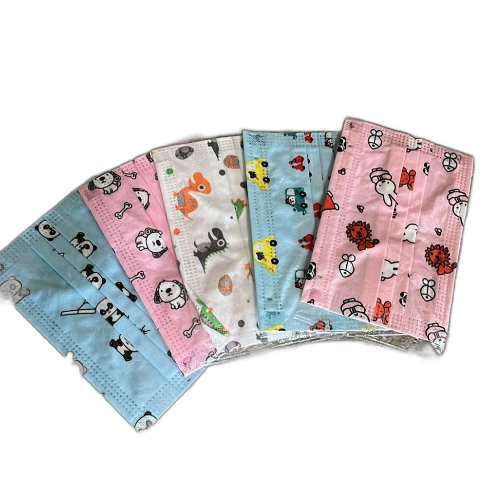 Disposable Face Covering Individually Wrapped Cute Prints 50 Pack NEW